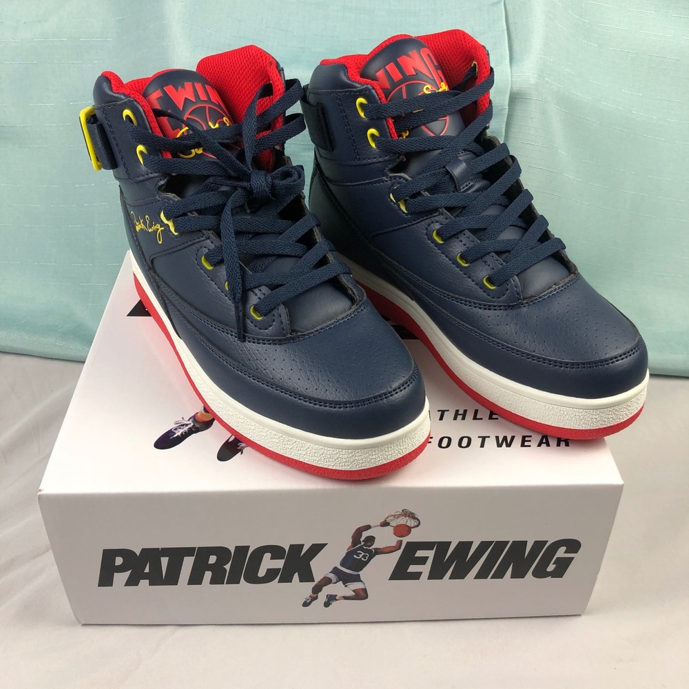 NIB Ewing Athletics 33 Orion Strap Navy High Top Basketball Shoes Women's Size 8